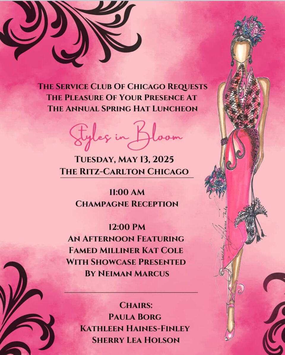 The Service Club of Chicago 2025 Spring Luncheon invitation.